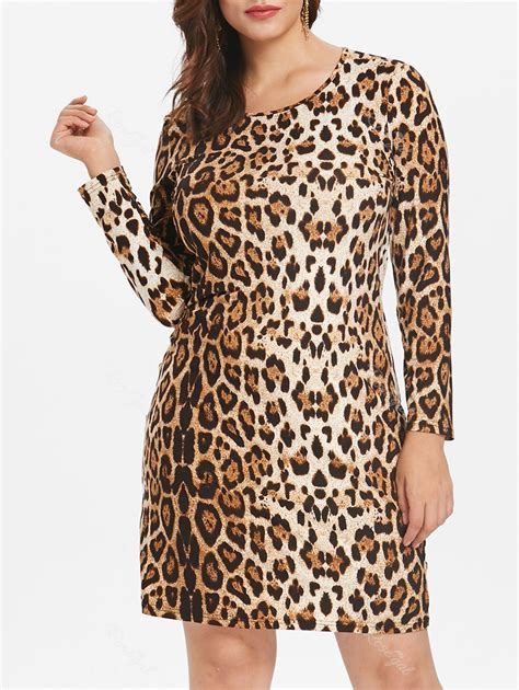 plus size leopard print dress